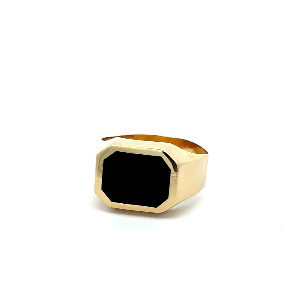 Herren Ring Onyx 585k Gold