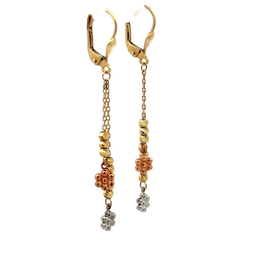 Damen Ohrring Flower Shine 585k - Gold